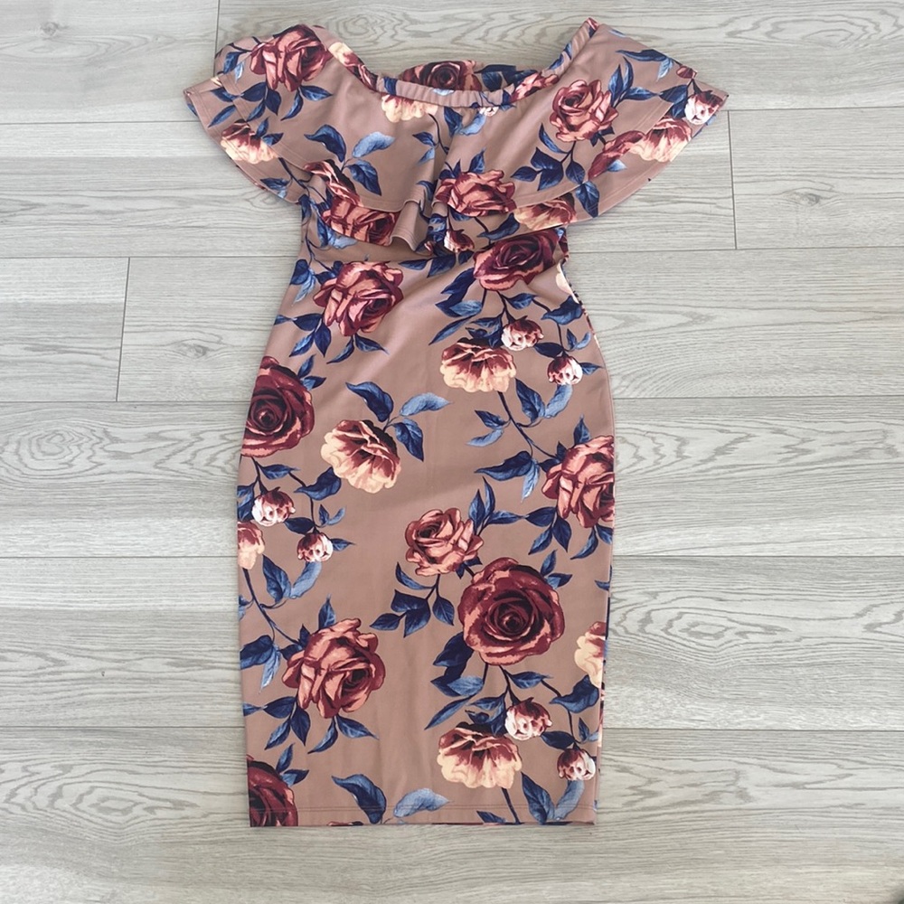 flower patterned dress, great for spring or summer